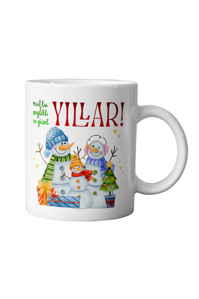 qoeuyl boutique Happy New Year 2026 New Year's Eve Printed Gift White Mug Cup