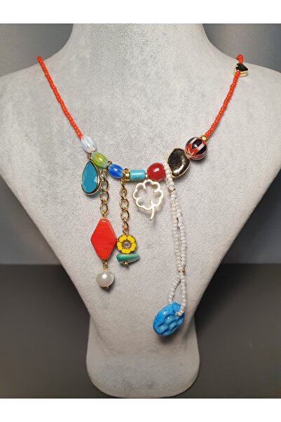 ANKA Accessories Süryani Nazar Boncuklu Uzun Kolye