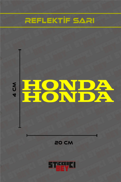 STİCKERCI BEY HONDA YAZILI MOTORSİKLET LAPTOP KASK ARABA STİCKER KAPLAMA ETİK...