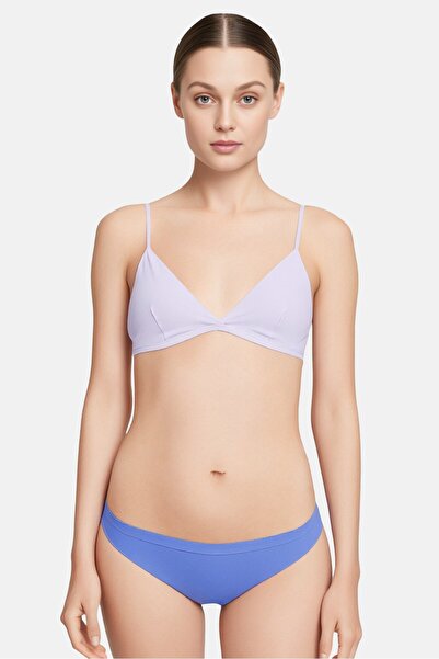 Weekday Women Plain Bikini Top, Lavender