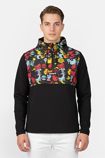 Timberland Men Graphic Print Long Sleeve Hoodie, Multicolor