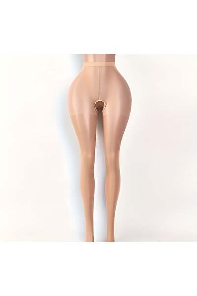 SİENNA SECRET Özel Bölgesi Açık Külotlu Çorap-Bej