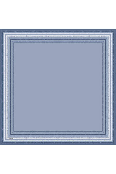 Aker Eșarfă albastru deschis din twill de mătase