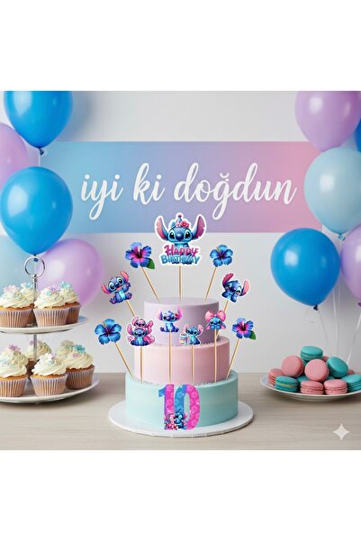 Ays Bridal Stitch temalı pasta süsü kürdanı 10yaş