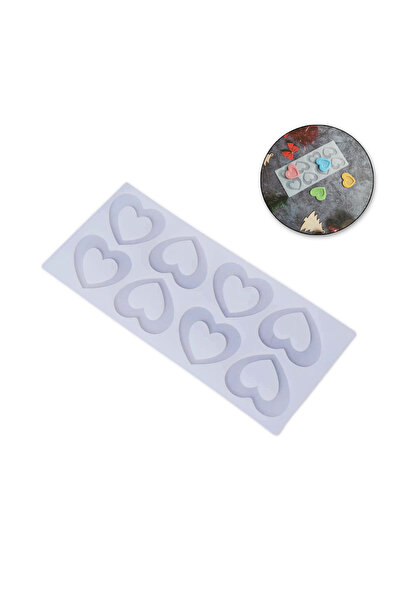 Eminonutoptanci قالب سيليكون على شكل قلب للشوكولاتة والحلوى 8 قطع