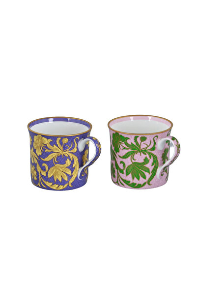 Lucky Art طقم أكواب زيفلورا بون مكون من قطعتين سعة 300 مل