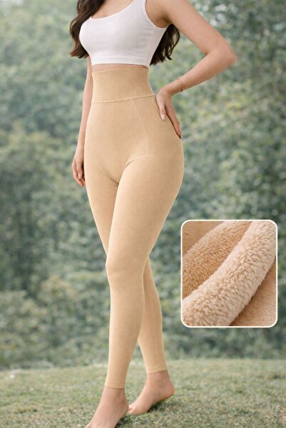 hellohop Women's long winter socks lined with fur for excellent winter warmth