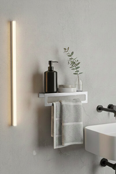 Grandmix Metal Mutfak Havluluk Banyo Askısı Modern Duvar Dekoru 30 cm