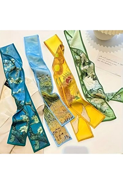 FloresDeCarnaval Art Patterned Scarf Buckle – Van Gogh Inspired Set of 4