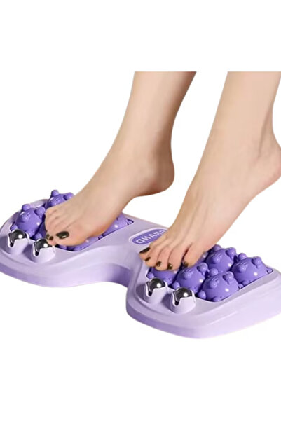 CRM Manual Foot and Leg Massager CRM, Platform with Rollers and Balls, Relaxation, Purple