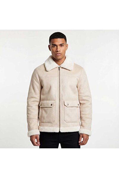 MODA İçi Kürklü Süet/Nubuk Dokulu Kışlık Ceket