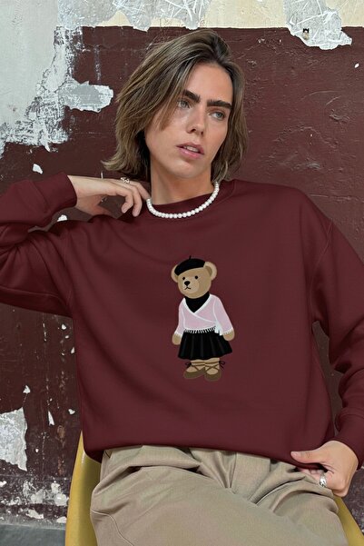 The Champ Clothing Γυναικείο φούτερ oversize Ballerina Bear με 3D στάμπα σε μ...