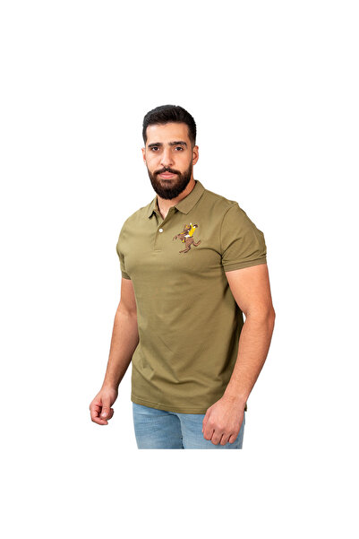 Giordano Men's Slim Fit Cotton Short Sleeve Napoleon Polo