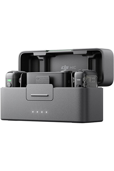 DJI Microfon 2 (2 Transmițători + 1 Recepție + Carcasă de Încărcare)