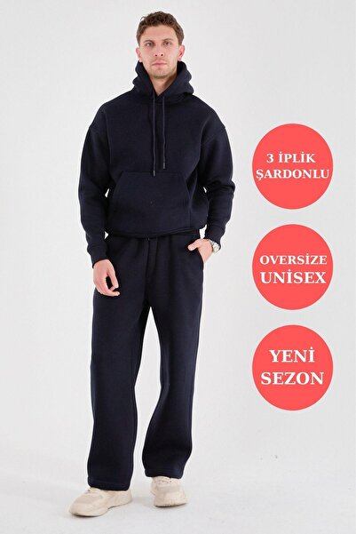Rocqerx X-1001 X-4008 Hooded Swaet Bel Lastikli Panton Üç İplik Ş Fleece-Lined Takım