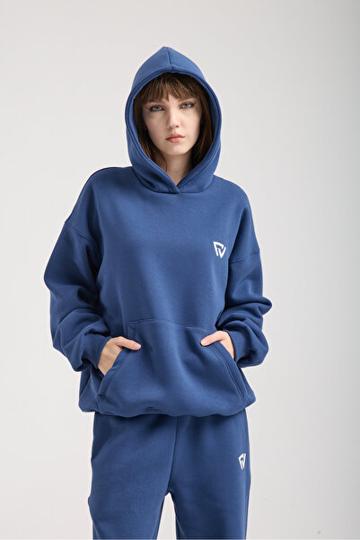 Fer Valiant سويت شيرت بقلنسوة أساسي كبير الحجم للجنسين