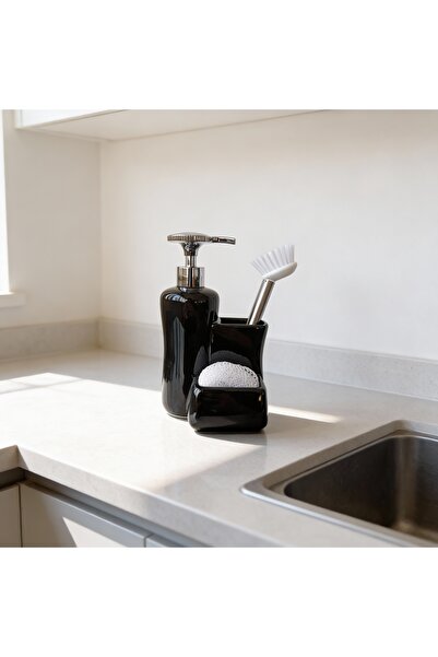 SweetHomes`s Arow Saponne Seramik Mutfak & Banyo Sıvı Sabunluk Seti