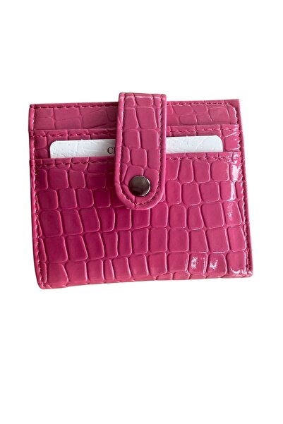 Meryem Çanta Women's Crocodile (Crocodile Leather) Patterned Snap Closure Wal...