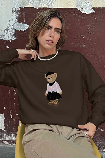 The Champ Clothing Femei supradimensionat Swea tricou Ballerina Bear 3D cu im...