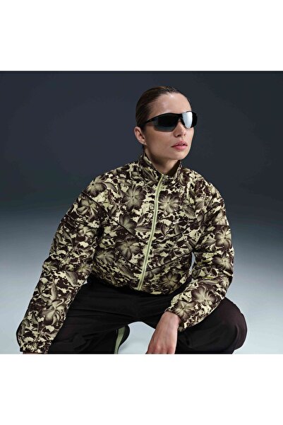 Nike Sportswear Women's Loose Fit Uv Protection Loose Fit Full Zip Printed Sports Jacket -Hm7285-701