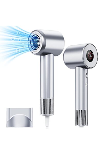 AdyMel Uscator de par Profesional cu 500 de milioane de ioni negativi, salon, casa, calatorii, Gri