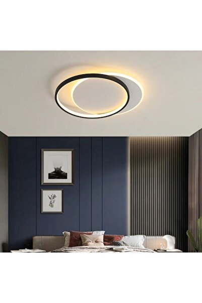 OEM CHIARA 76W LED Chandelier, 3 Rings, Cool/Warm/Neutral Light, Dimmable, Black