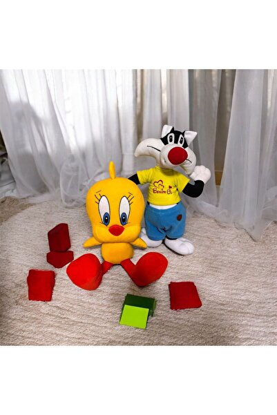ŞAŞKIN HOUSE SEVİMLİ SYLVESTER VE TWİTTY PELUŞ OYUNCAK & 55 CM TWİTTY 60 CM S...