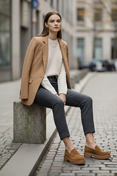 KAPSHON KADIN RAHAT ŞIK LOAFER AYAKKABI