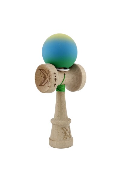 Teo Kendama X Originala, Profesionala, , Cupe Mari KING SIZE V3, Rubber Grip, Gaura in Baza, Rulment Me