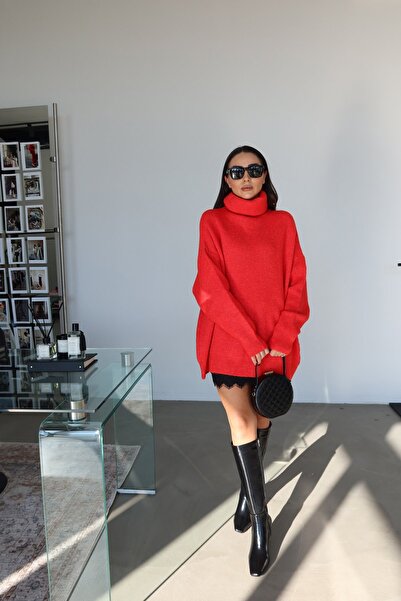 Özge Özgenç Turtleneck Oversize Sweater