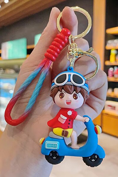 İLKYAZ Cute Anime Blue Bag Charm and Purse Accessory Keychain