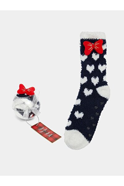 LC Waikiki Non-Slip Sole Christmas Themed Women's Home Socks (W5)