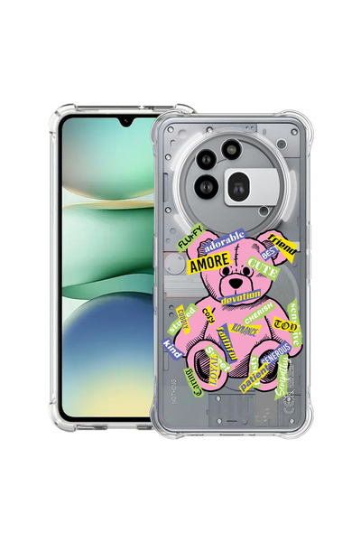 bestcase Husa antișoc compatibilă cu Nothing Phone (3a) Pro, Teddy Bear Amour