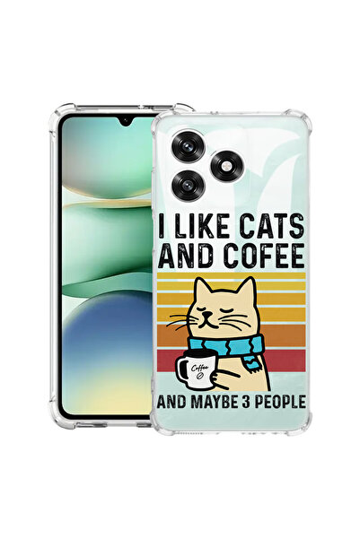 bestcase Husa antișoc compatibilă cu Honor X5c Plus / X5c, Pisici și cafea