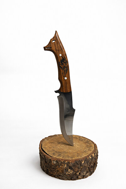 DENPRESTİJ PREMİUM İŞLEMELİ KURT BAŞLI AV BIÇAĞI 2