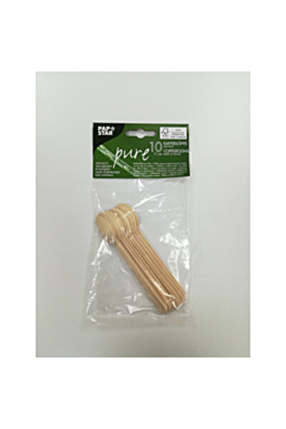 Papstar Set 10 lingurite lemn 11 cm biodegradabile