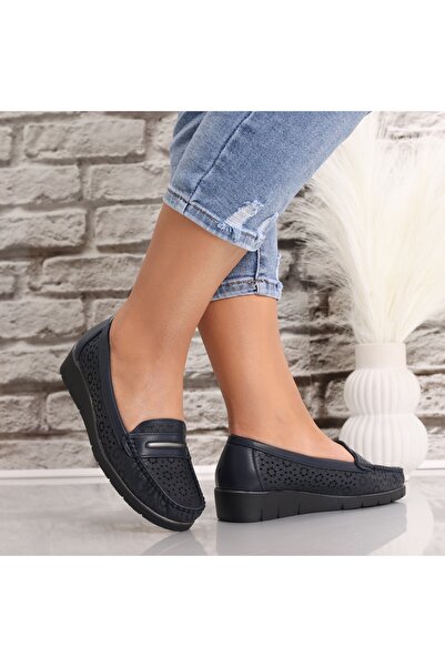 COMER Pantofi casual de damă, bleumarin, din piele ecologică, Rahil, 36
