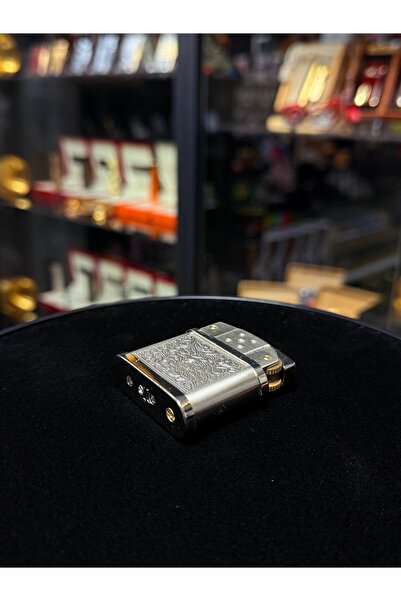 Çakmaklar Antik Gümüş Desenli Lüks Gazlı Çakmak | Klasik & Şık Tasarım | Özel...