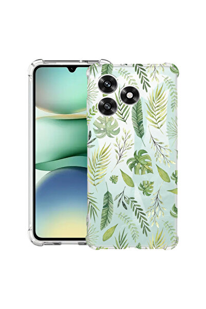 bestcase Carcasă antișoc compatibilă cu Honor X5c Plus / X5c, frunze verzi,