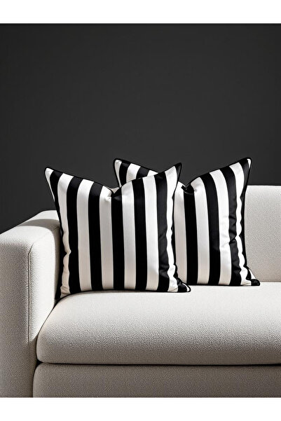 JACA 2-Piece Square Linen Fabric Solid Color Throw Pillow Cover (2 Pieces)