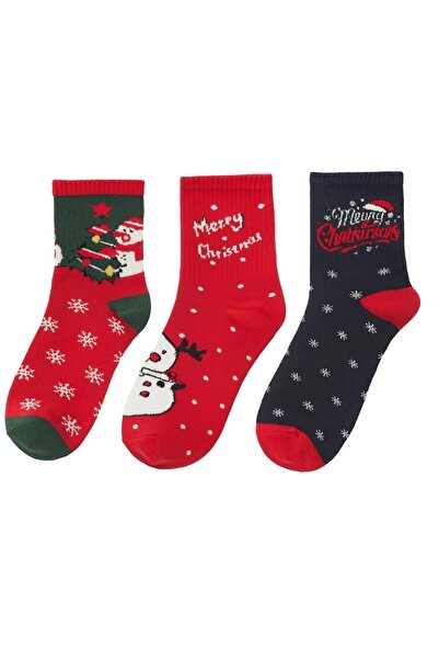 OKAVANGO 3 чифта коледни чорапи, цветни чорапи с коледни мотиви, коледни чора...