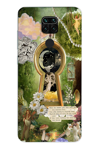 Manitoba Xiaomi Redmi Note 9 Uyumlu Baskılı Yumuşak Silikon Şeffaf Telefon Kı...