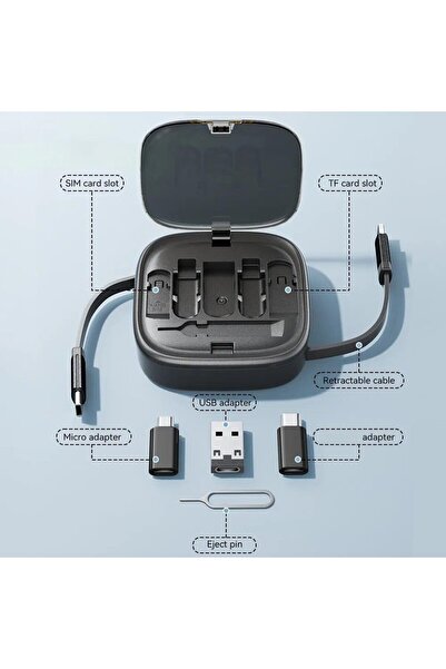 Generic 3-in-1 Multi-Type Charging Cable Adapter Kit
