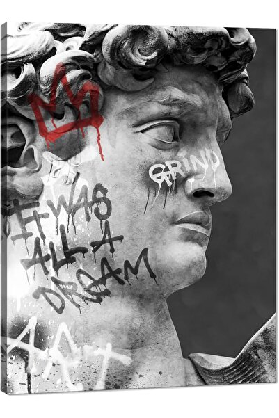 ALAYRA International Large Graffiti Canvas Wall Art 60x80cm Colorful Street A...