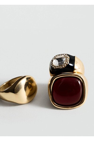 MANGO Woman 3'lü karma yüzük seti