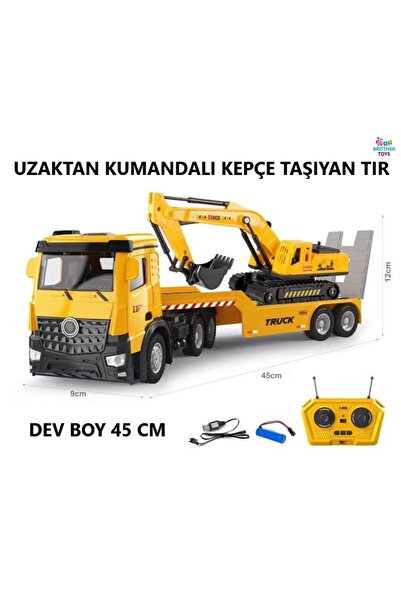 Brother Toys Dev Boy 52 Cm Uzaktan Kumandalı Şarjlı Kepçe Taşıyan Oyuncak Tır...