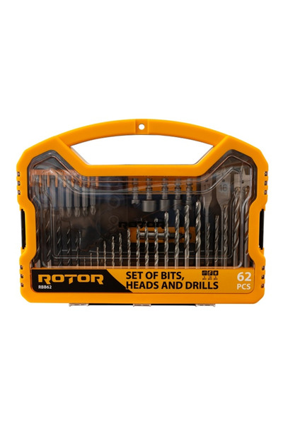 Rotor Bit, socket and drill set, 62 pieces