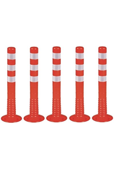 HGK TRAFİK SİSTEMLERİ Esnek Otopark Dubası Plastik Yol Şerit Ayırıcı Trafik Dubası 75cm 5 Adet Reflektifli Delinatör