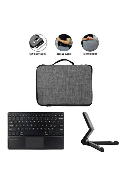 Microcase Honor Pad V9 11.5'' Tablet ile Uyumlu Touchpad BT Klavye + Tablet S...