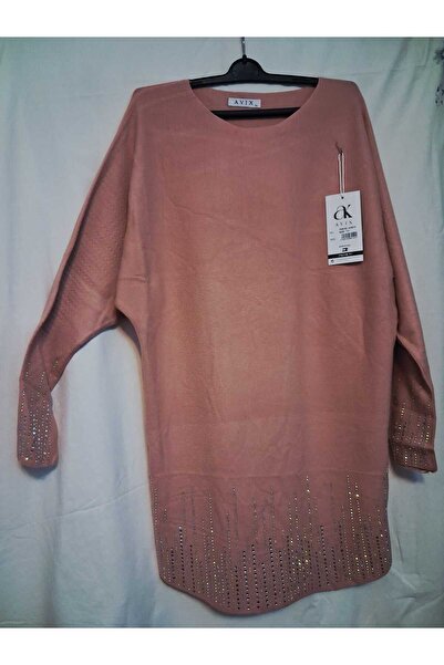 Avix Long dress-style sweater in fine knit made from a soft viscose blend
